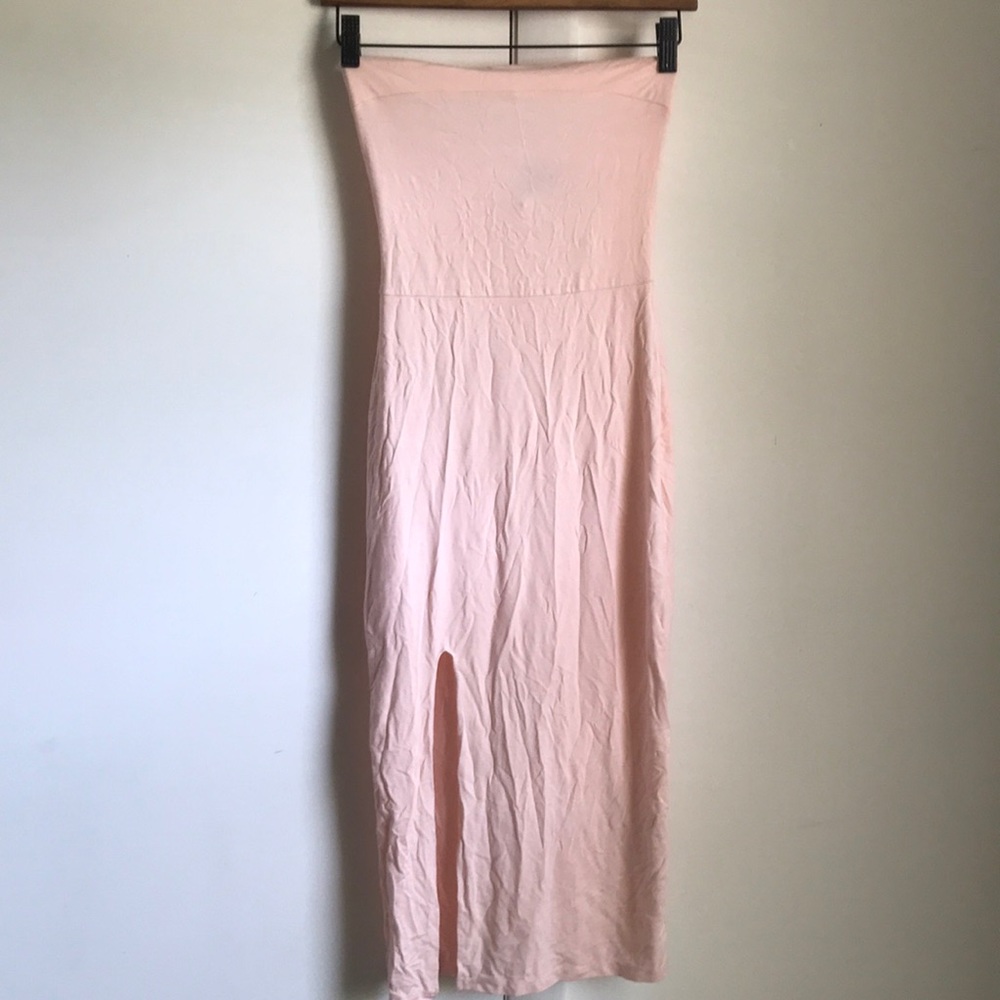 NWT ASOS strapless side slit soft dress